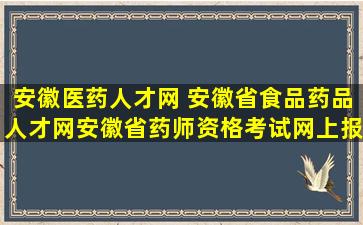 安徽医*人才网 安徽省食品*品人才网安徽省*师资格考试网上报名网站